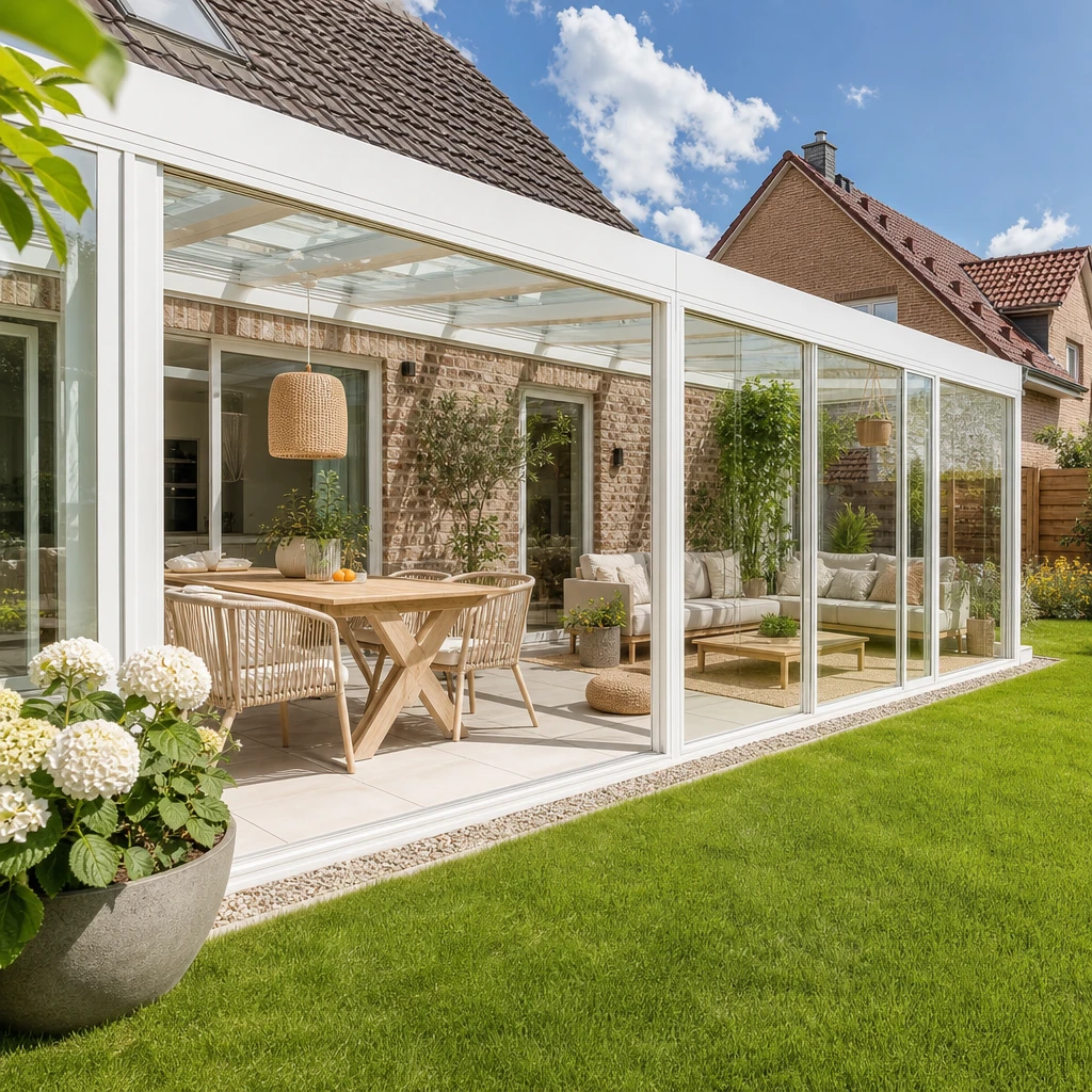 Tuinkamer aan huis zonnig