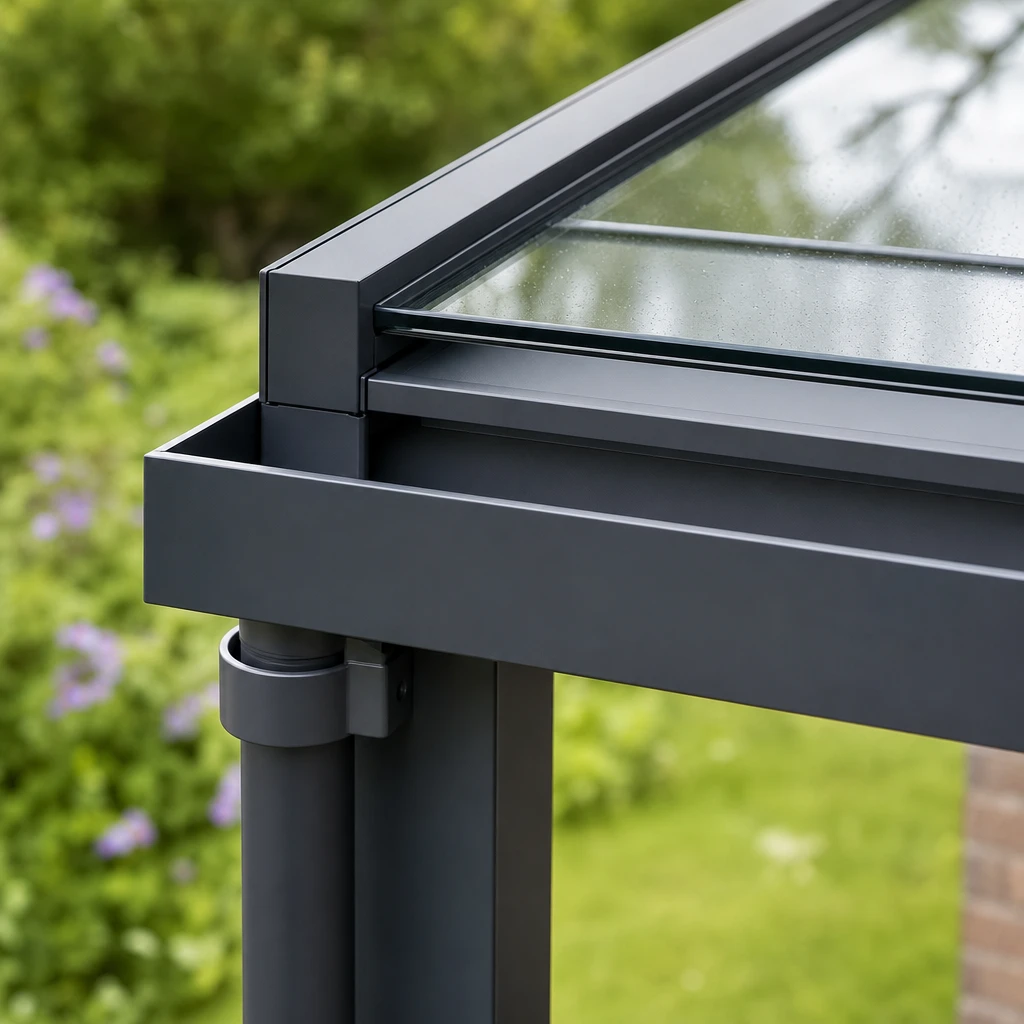 Veranda met glazen dak 2 veranda met glas dak